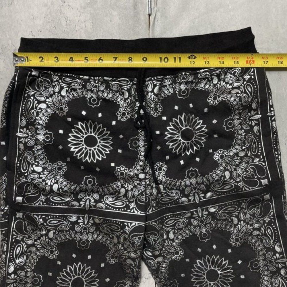Elwood Women's Floral Glitter Joggers Black Lounge Elastic Waist Drawstring Sz M - Picture 9 of 11